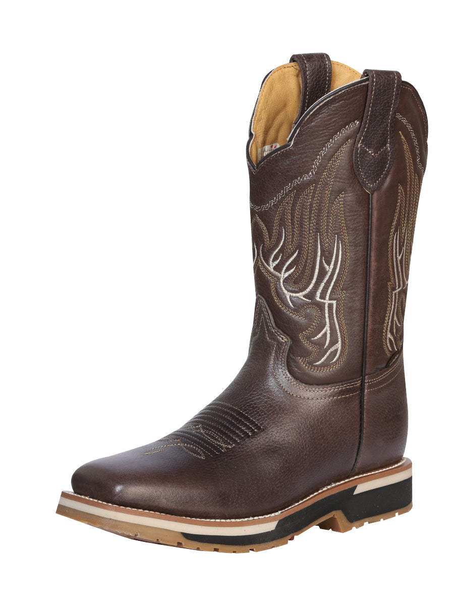 Establo Men’s Rodeo Boots in Grizzly bovine leather with dual-density sole – Made in Mexico