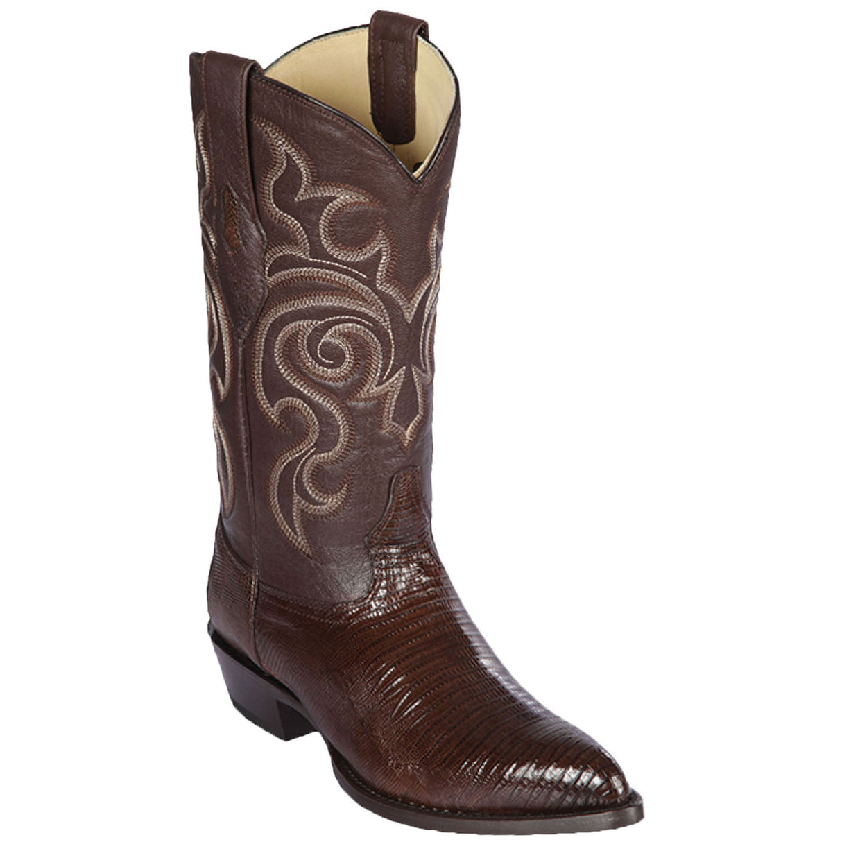 Wester Genuine Teju Boots J-toe Brown Color - 990707- Los Altos Boots Side View