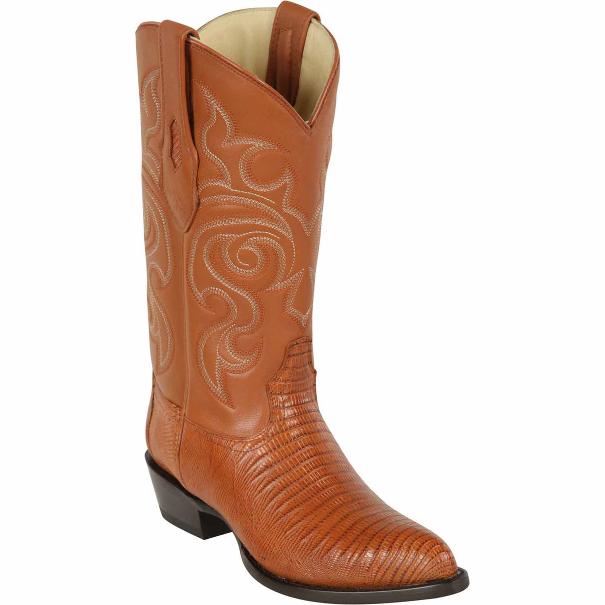 Wester Genuine Teju Boots J-toe Honey Color - 990751 - Los Altos Boots Side View