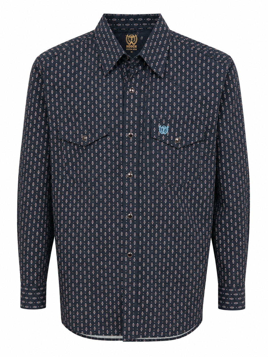 Long-Sleeve Pearl Button Western Shirt with Stripes-American West