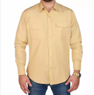 American West Stretch Denim Shirt with Pearl Buttons
