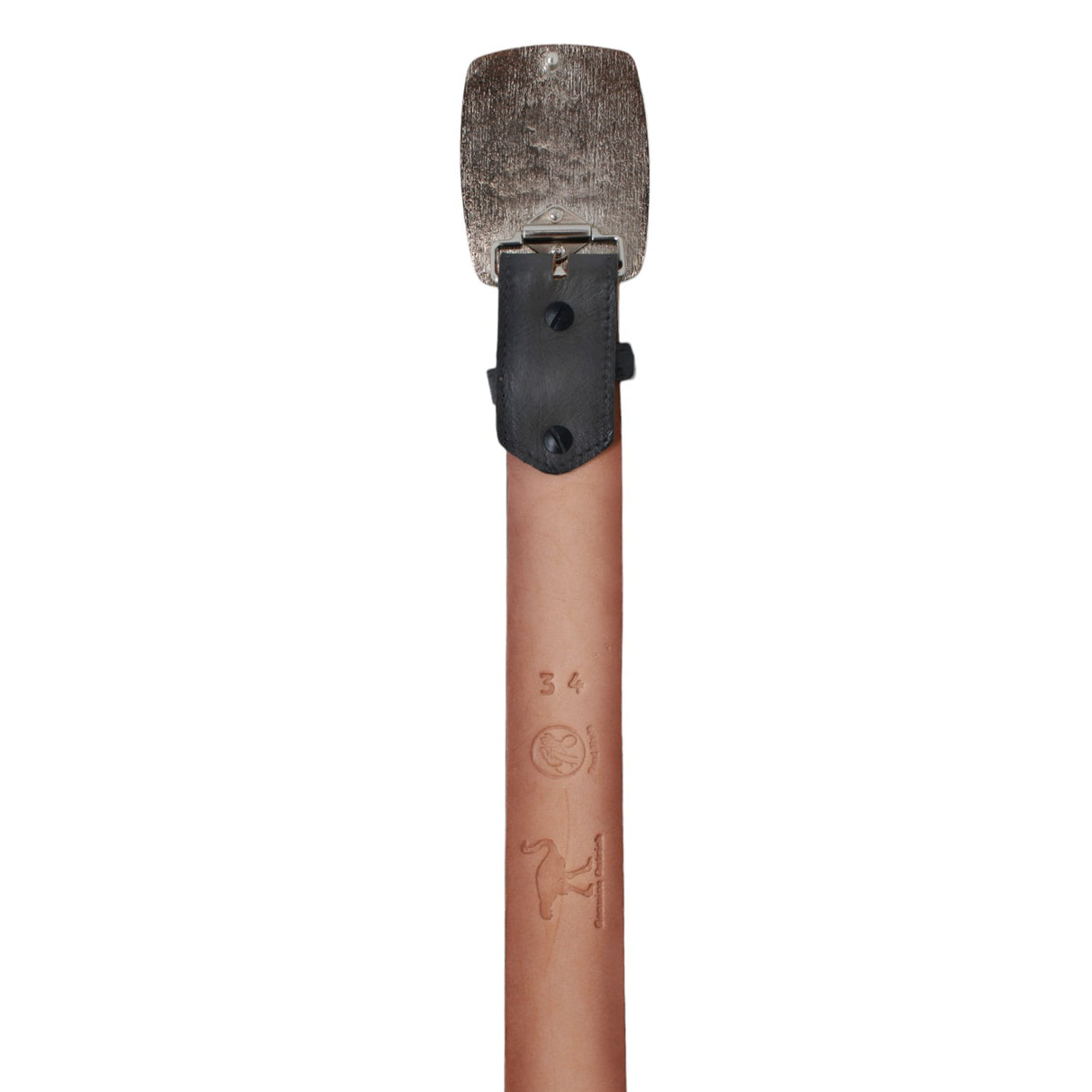 Genuine Ostrich Leather Western Belt Faded Gray Color - Los Altos Boots - Back View