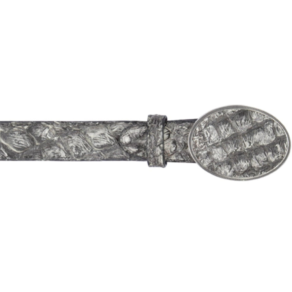 Genuine Piraruccu Cowboy Belt Rustic Black Color - Los Altos Boots - Front View