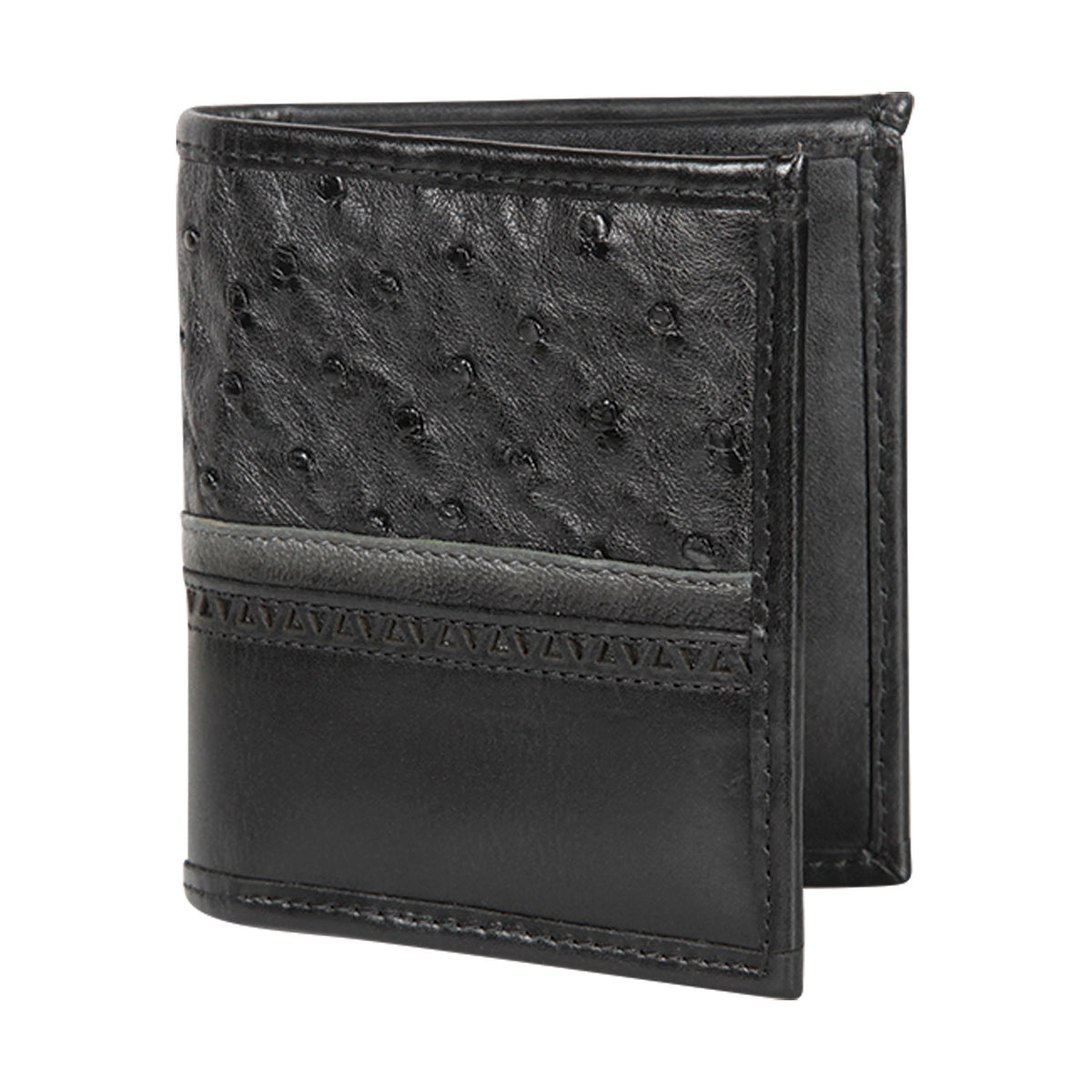 Cartera de Avestruz Original Color Negro WD-1557 main image 0