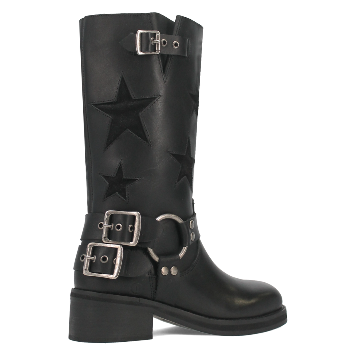 Botas Blacklist de Piel Original Punta Redonda Para Dama Color Negro - Dingo