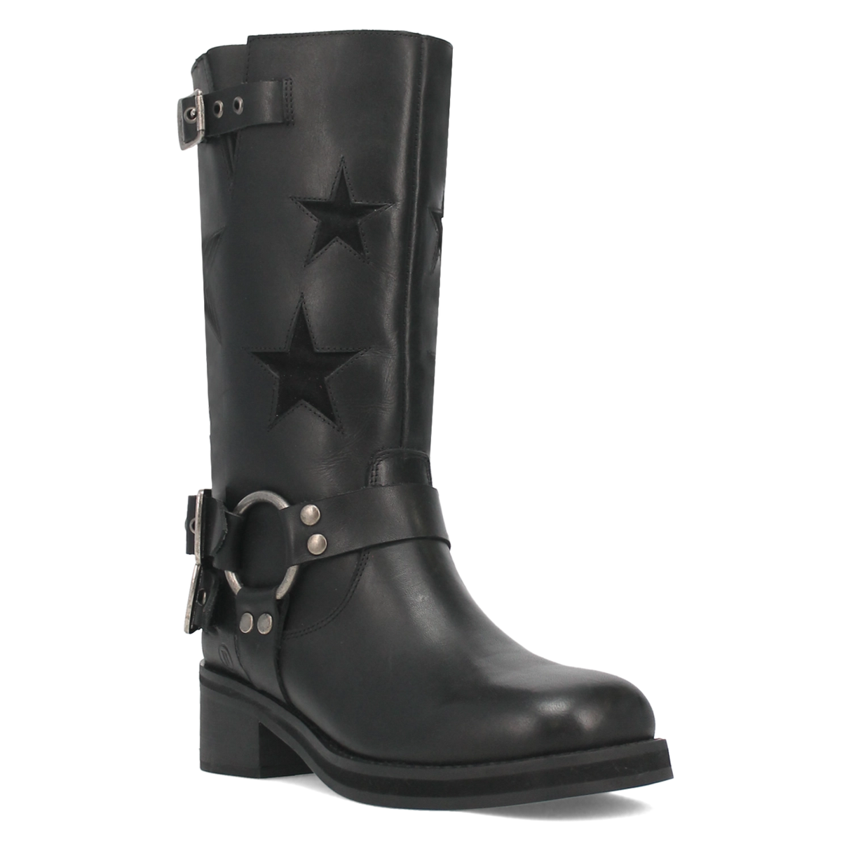 Botas Blacklist de Piel Original Punta Redonda Para Dama Color Negro - Dingo
