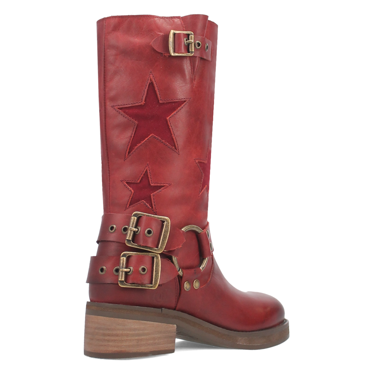Women's Blacklist Leather Round Toe Boots Wine Color - Dingo