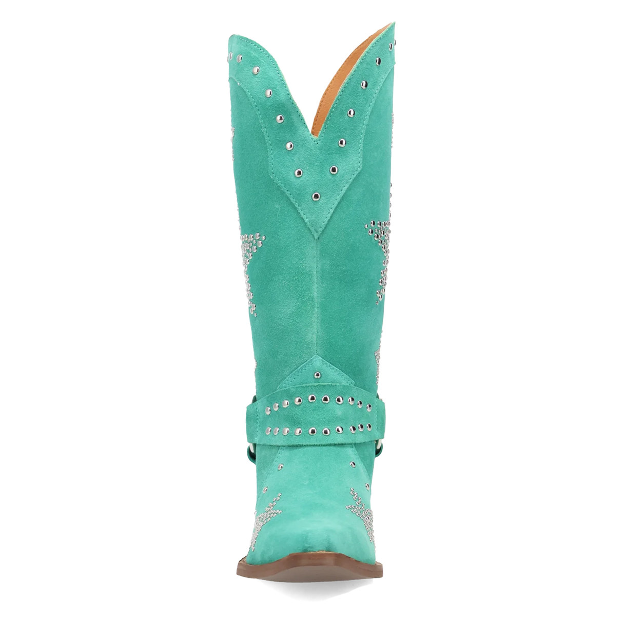 Women's Lucky Stars Suede Leather Boot Green Color - Dingo