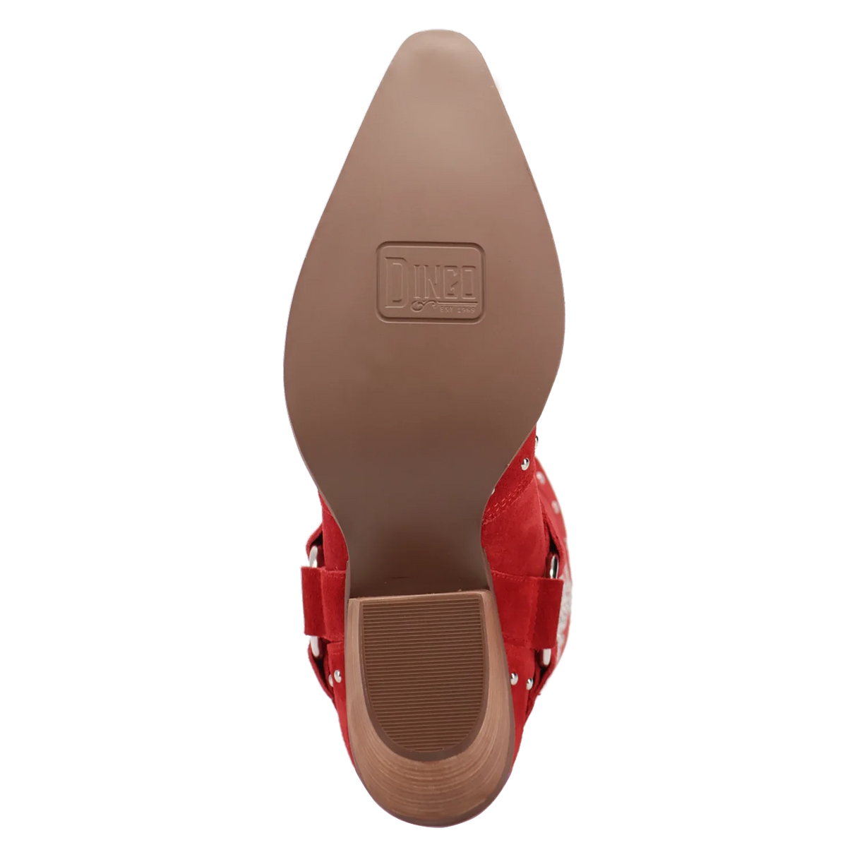 Women's Lucky Stars Suede Leather Boot Red Color - Dingo