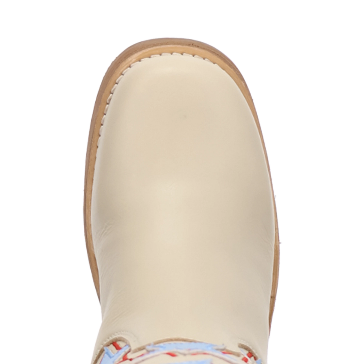 Women's American Dream Leather Round Toe Boots Cream Color - Dingo