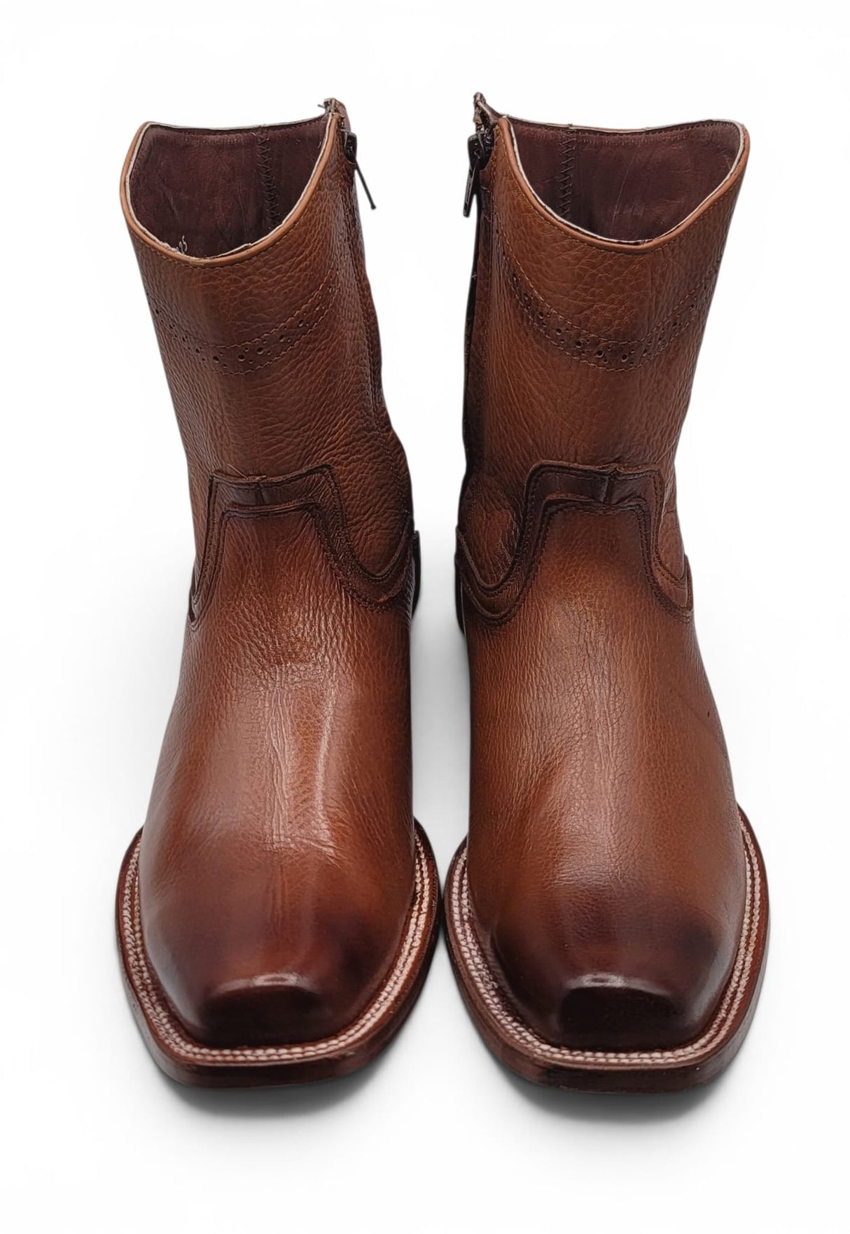 Men's Cowboy Boot Dubai Toe in Privo Leather Honey Color – Hooch Boots H52PD5195
