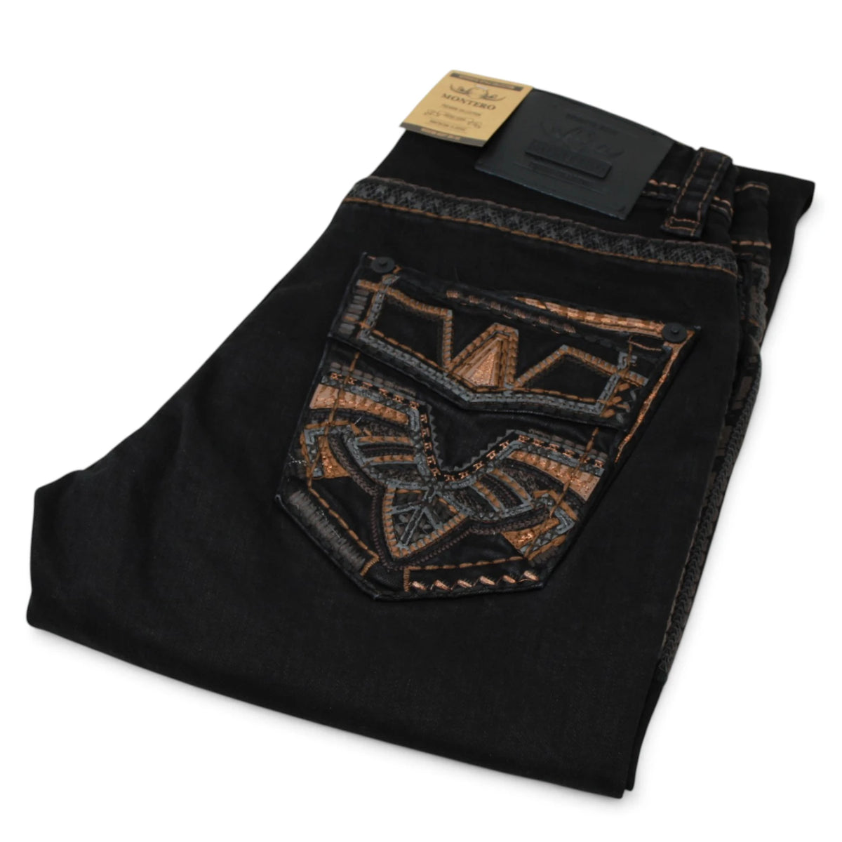 Montero Men's Modern Bootcut Denim Blue Jeans-MON 4682