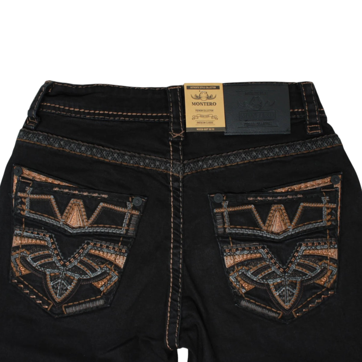 Montero Men's Modern Bootcut Denim Blue Jeans-MON 4682