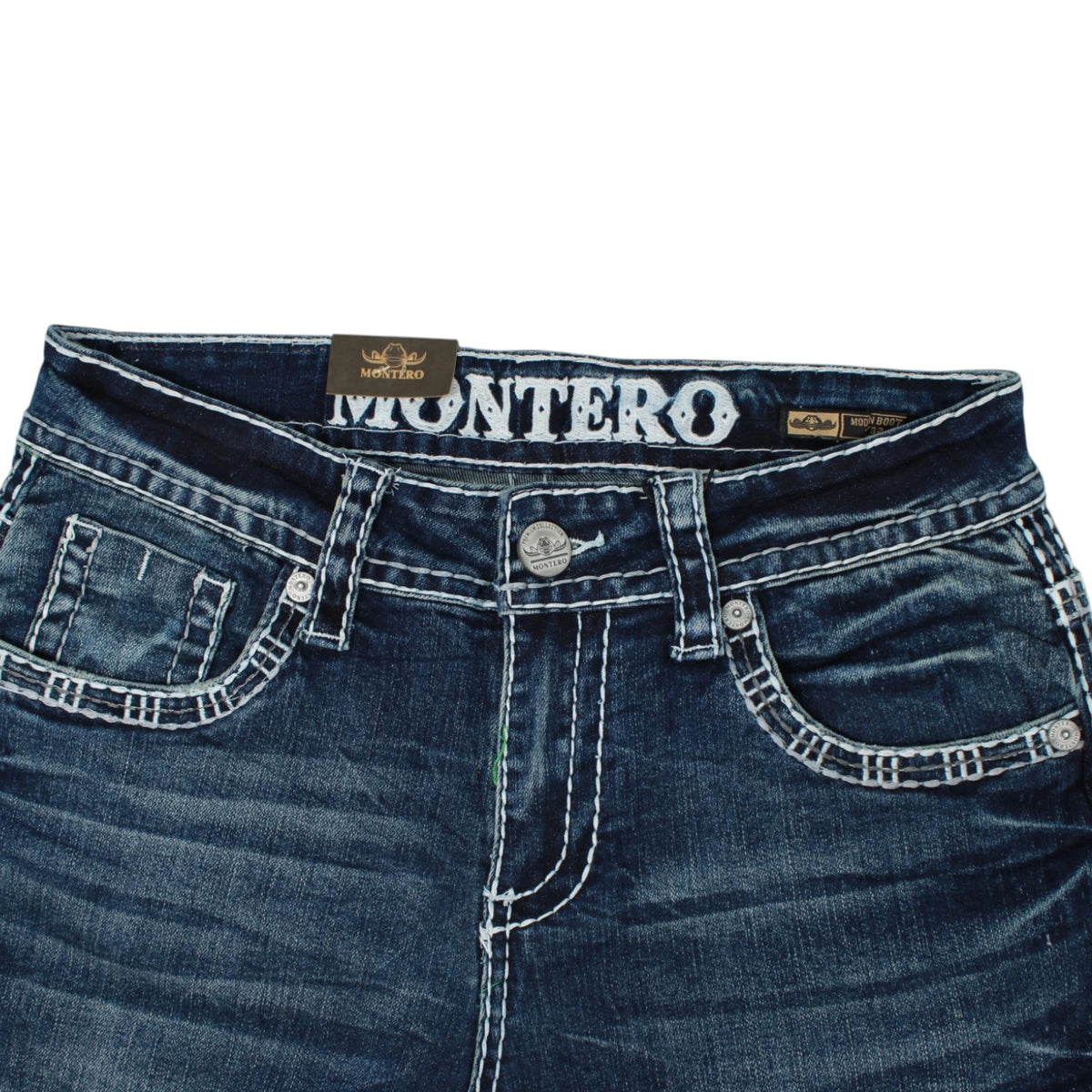Montero Men's Modern Bootcut Denim Blue Jeans-MON 4682