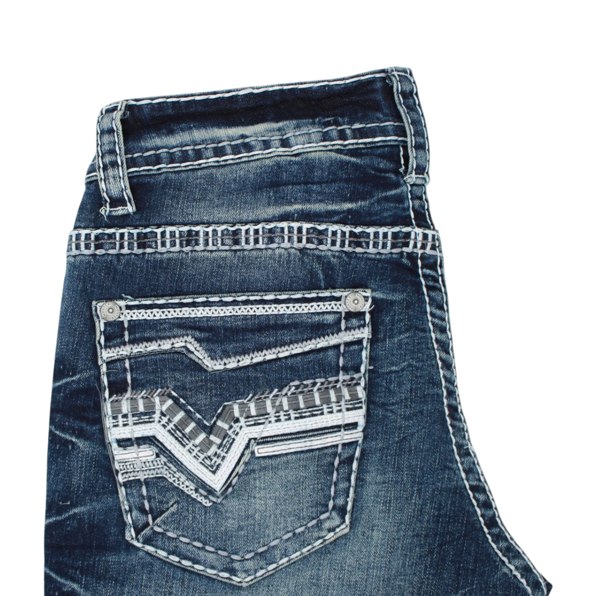 Montero Men's Modern Bootcut Denim Blue Jeans-MON 4682