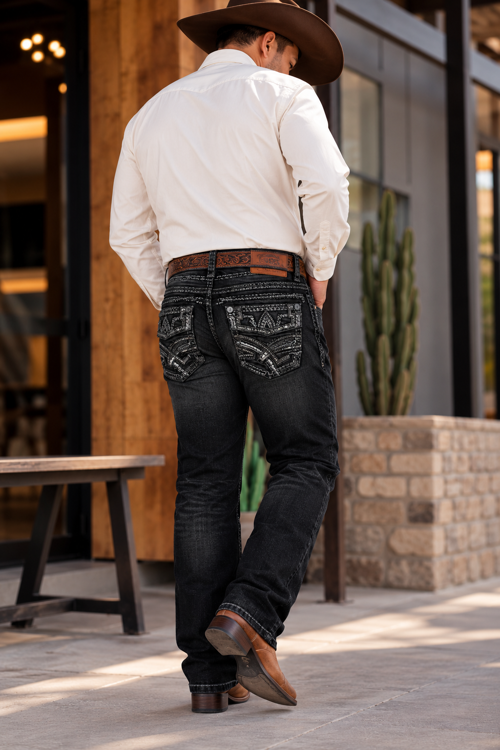 Montero Men's Blue Modern Boot Denim Jeans-MON 4679