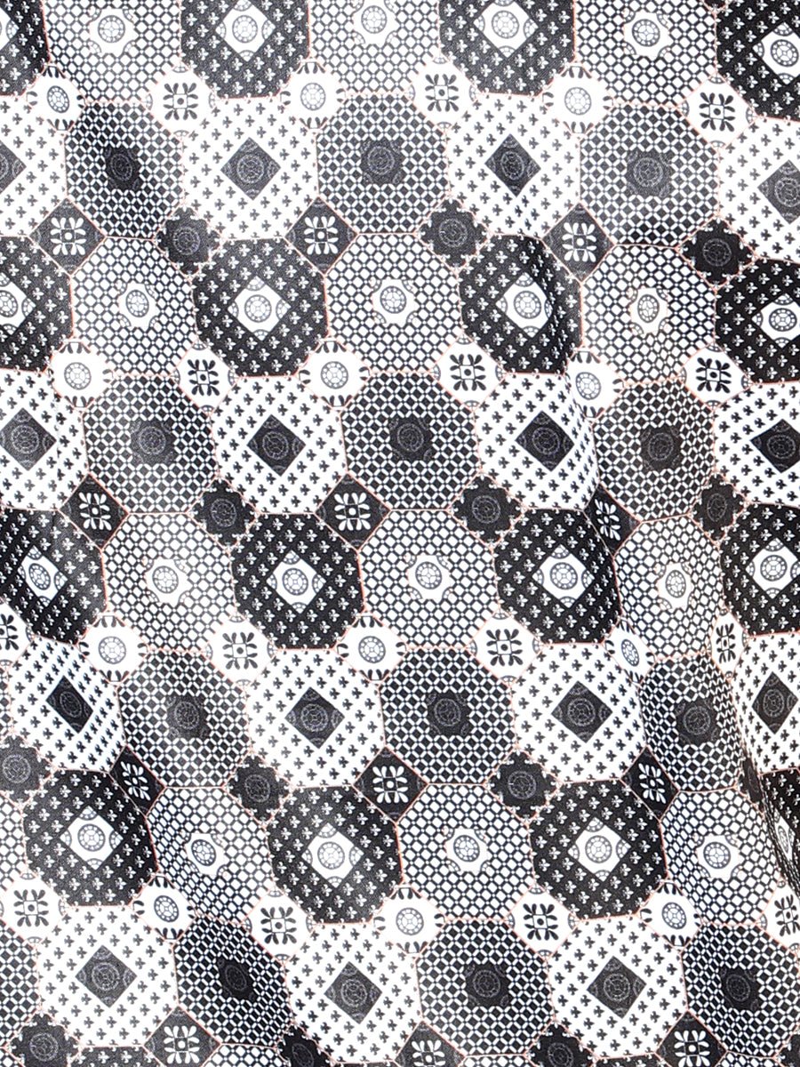 Black And Gray Casual Long Sleeve Shirt 43939 - Diana Zapateria Inc