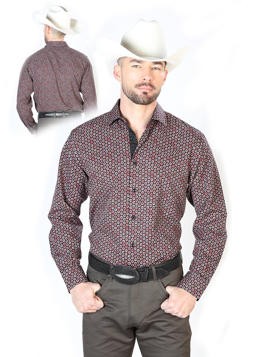 Black And Red Long Sleeve Shirt 126270 - Diana Zapateria Inc