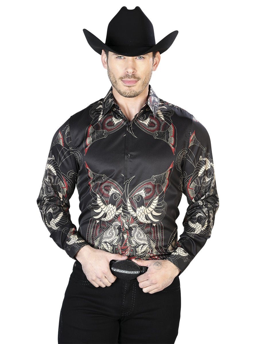 Black Casual Long Sleeve Shirt 43669 - Diana Zapateria Inc