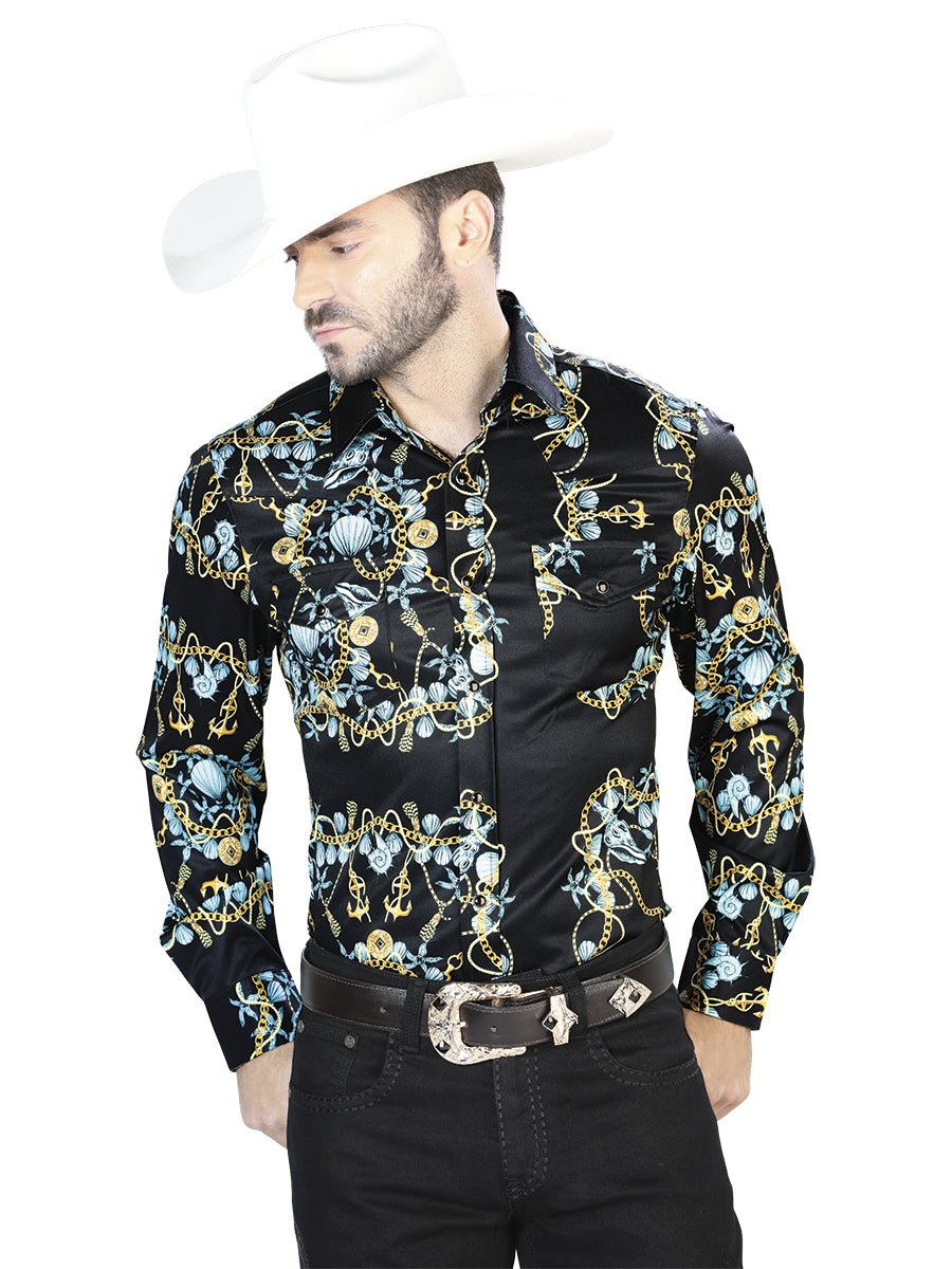 Black Gold Casual Long Sleeve Shirt 44083 - Diana Zapateria Inc