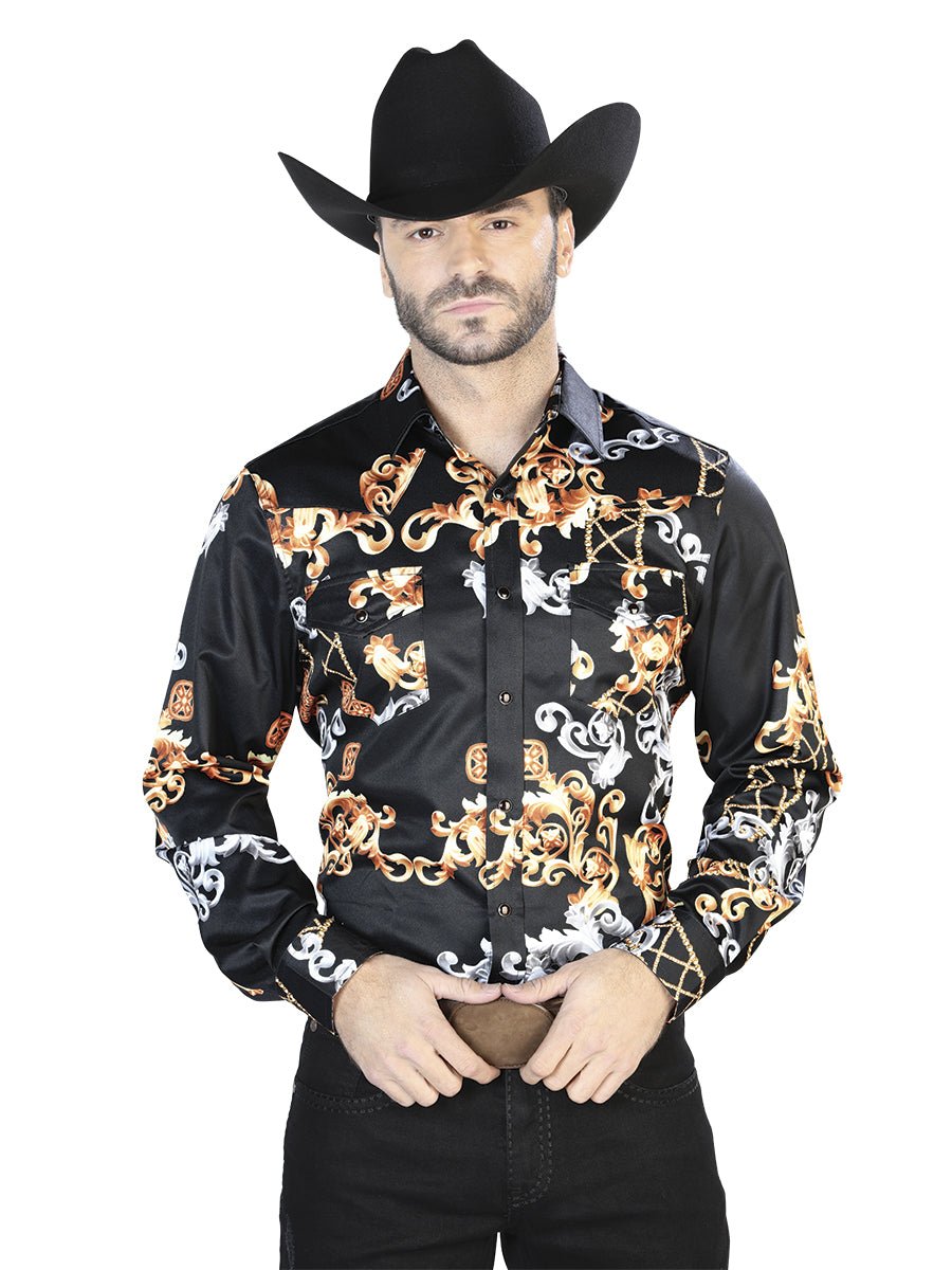 Black Gold Casual Long Sleeve Shirt 44085 - Diana Zapateria Inc