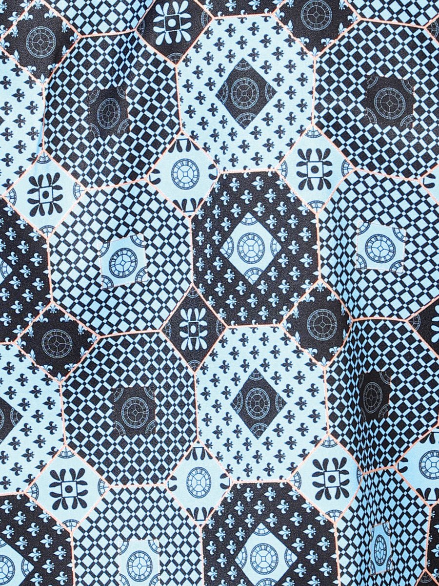 Blue Print Casual Long Sleeve Shirt 43963 - Diana Zapateria Inc