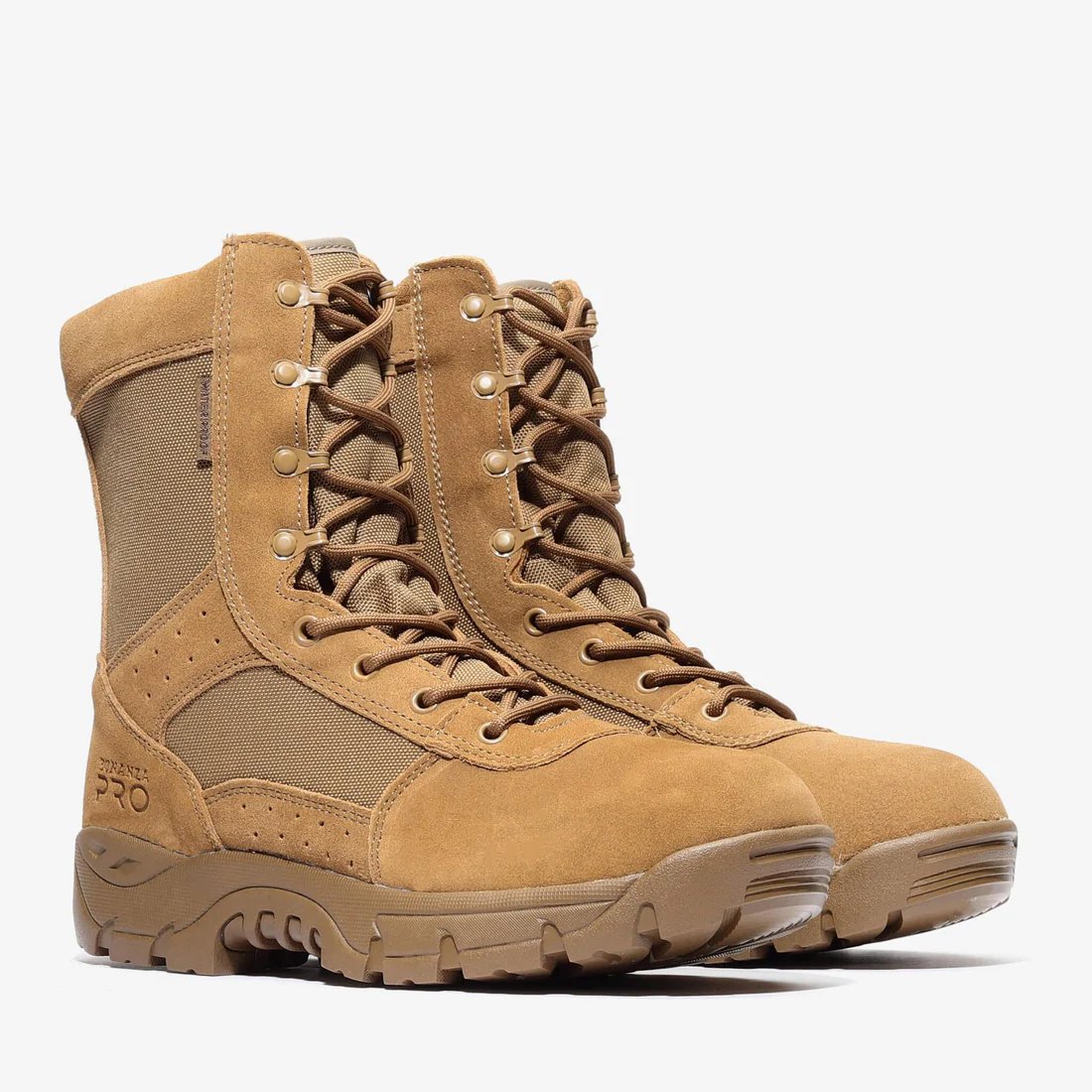 Bonanza Falcon PRO 8" Tactical Work Boots Color Coyote - Bonanza Boots - Pair Side View