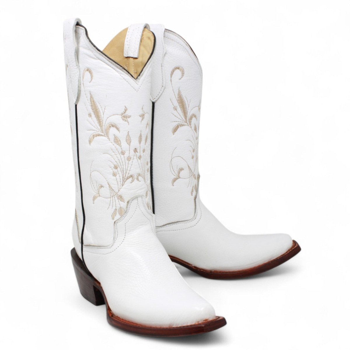 Bota de Dama Rodeo Puntal Blanca con Bordado - La Sierra - La Carreta