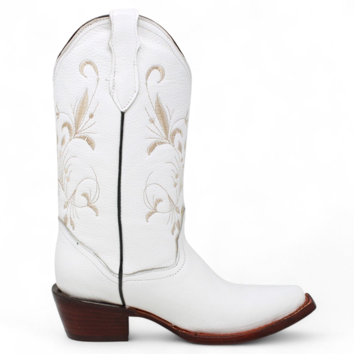 Bota de Dama Rodeo Puntal Blanca con Bordado - La Sierra - La Carreta