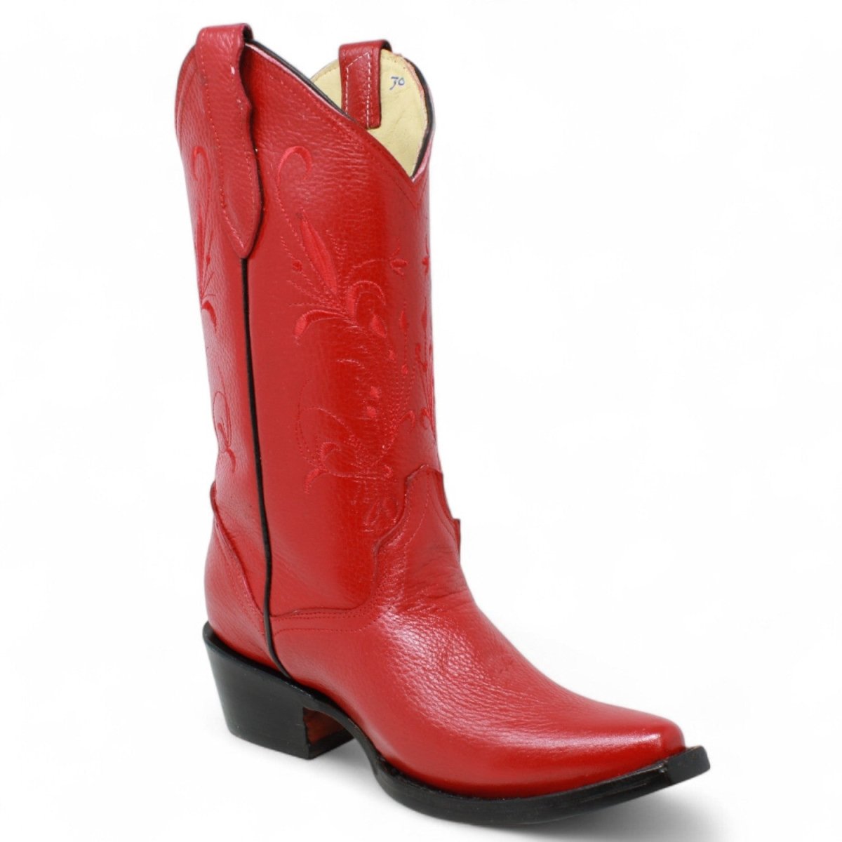 Bota de Dama Rodeo Puntal Roja con Bordado - La Sierra - La Carreta