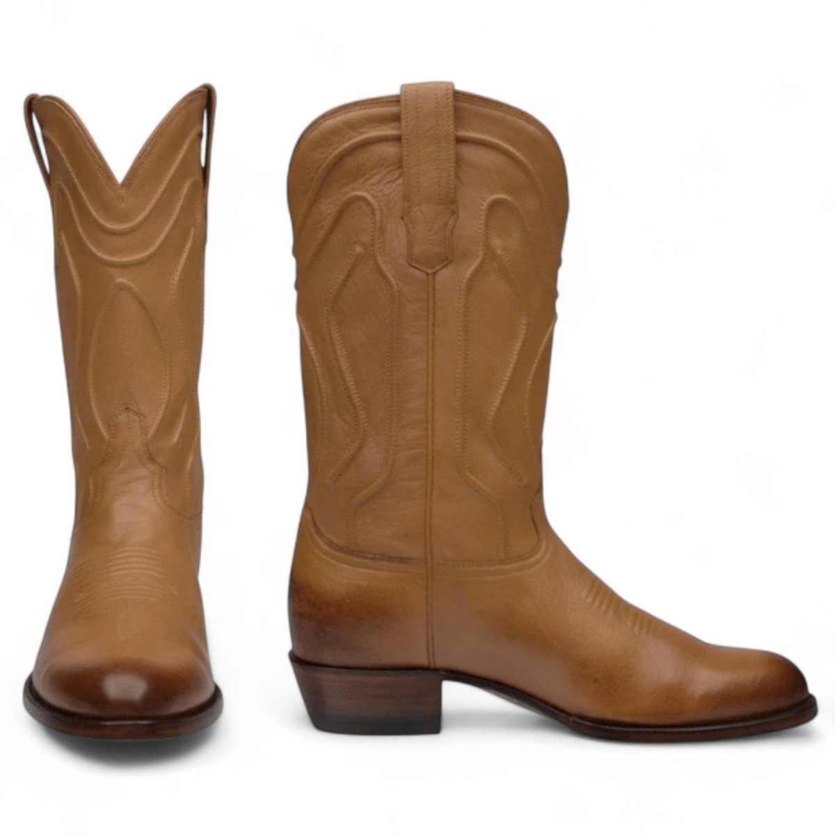 Bota de Piel Original Punta Redonda Color Amber Bachesto - Rudel & Co.