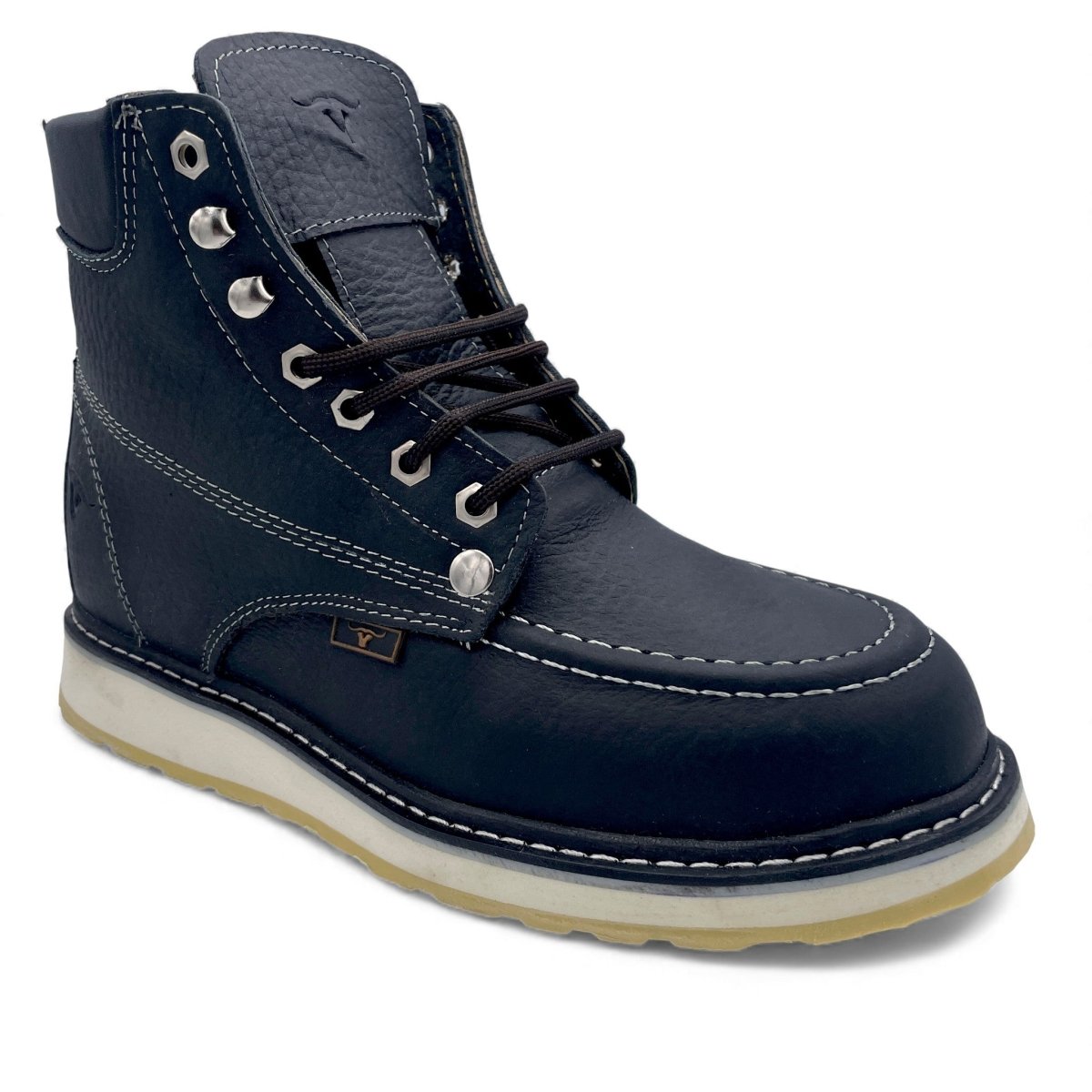 Bota de Trabajo para Hombre 6 Pulgadas Estilo Moc Toe Color Negro – Hooch Boots H80105 - Hooch Boots