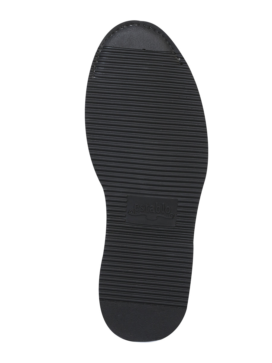 Bota de Trabajo para Hombre Establo en Piel Grasso con Suela Mil Rayas - Black 312 - Diana Zapateria Inc