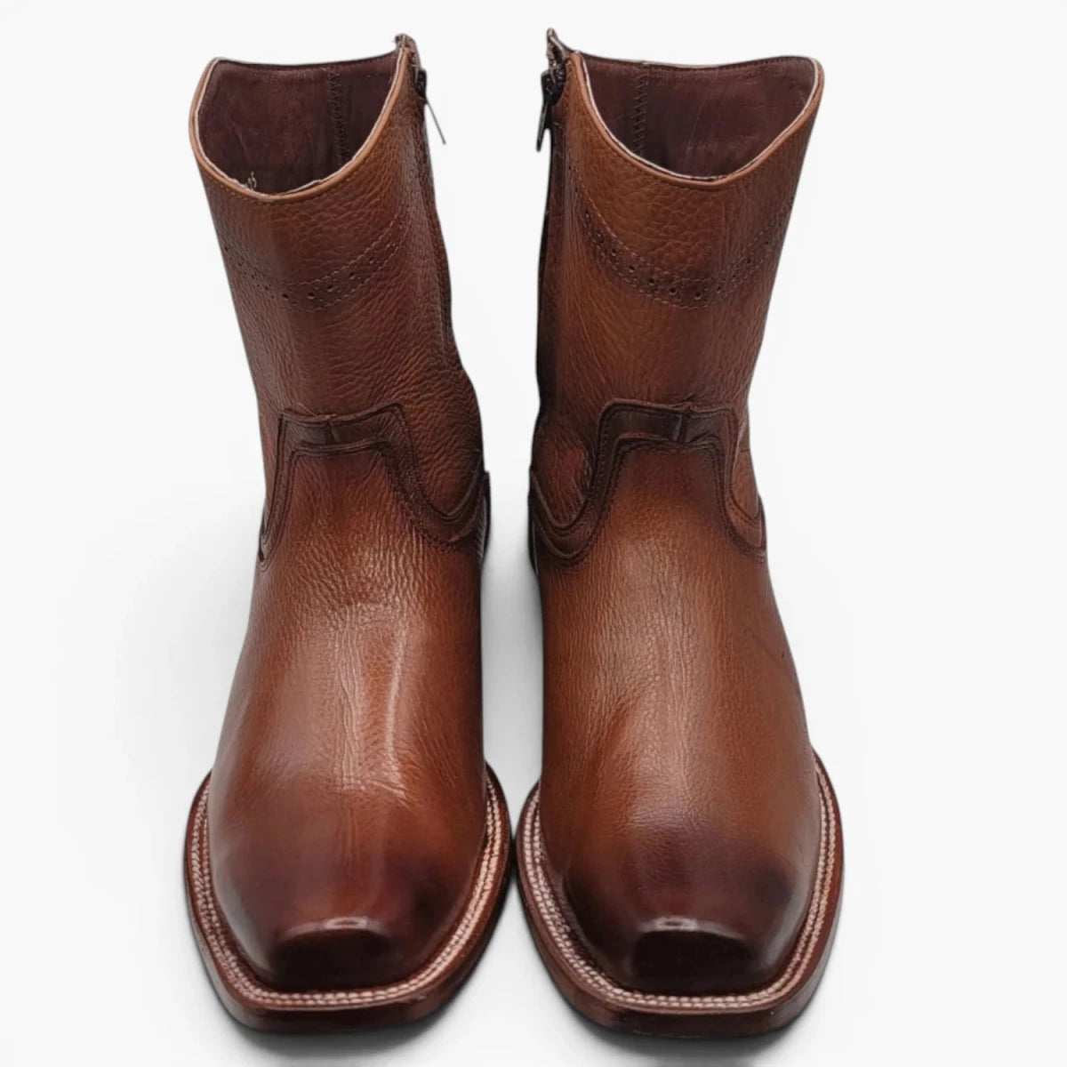 Bota Vaquera para Hombre Punta Dubai de Piel Privo Color Miel – Hooch Boots H52PD5195 - Hooch