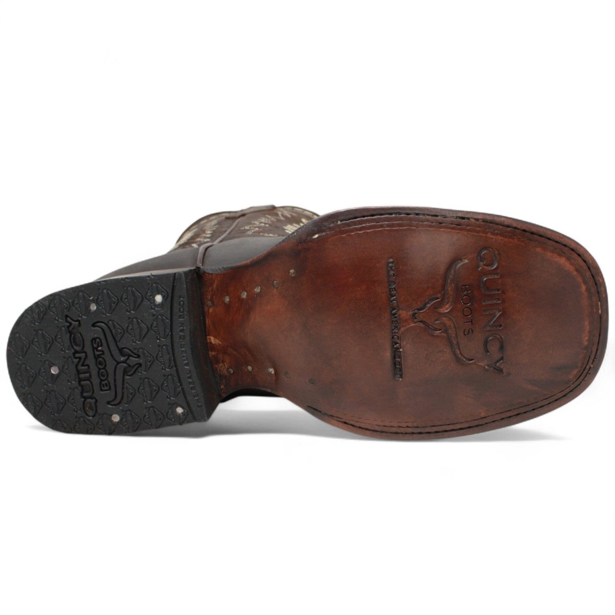 Botas Altas de Cuero Original para Mujer en Horma Rodeo Chocolate Q322N6294 - Quincy Boots