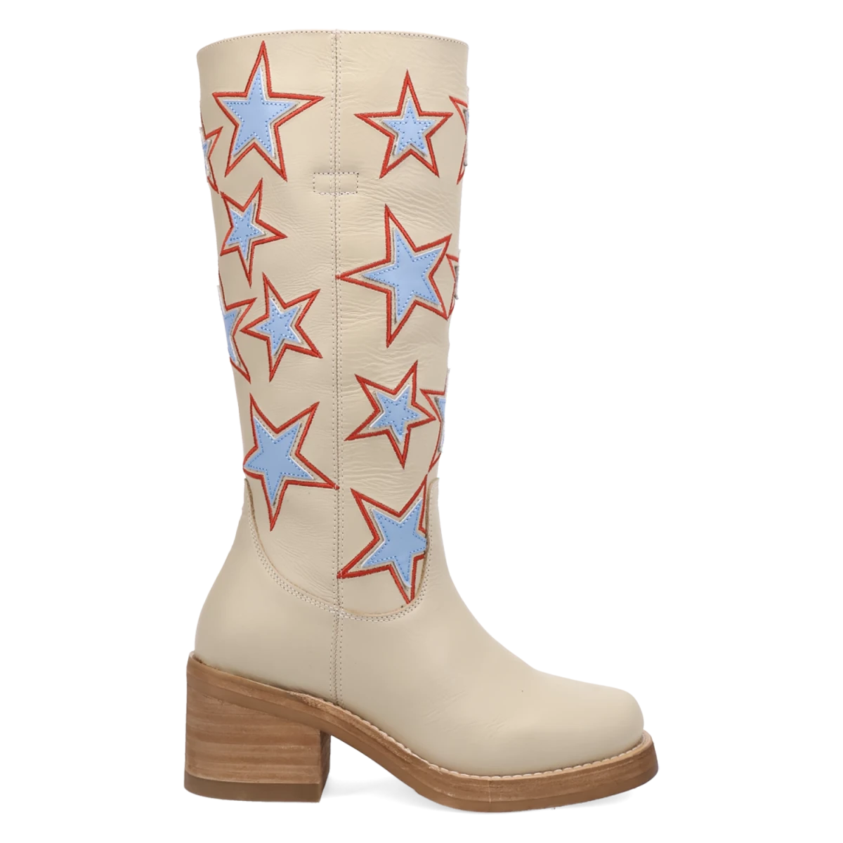 Botas American Dream de Piel Original Punta Redonda Para Dama Color Crema - Dingo - Dan Post Boots