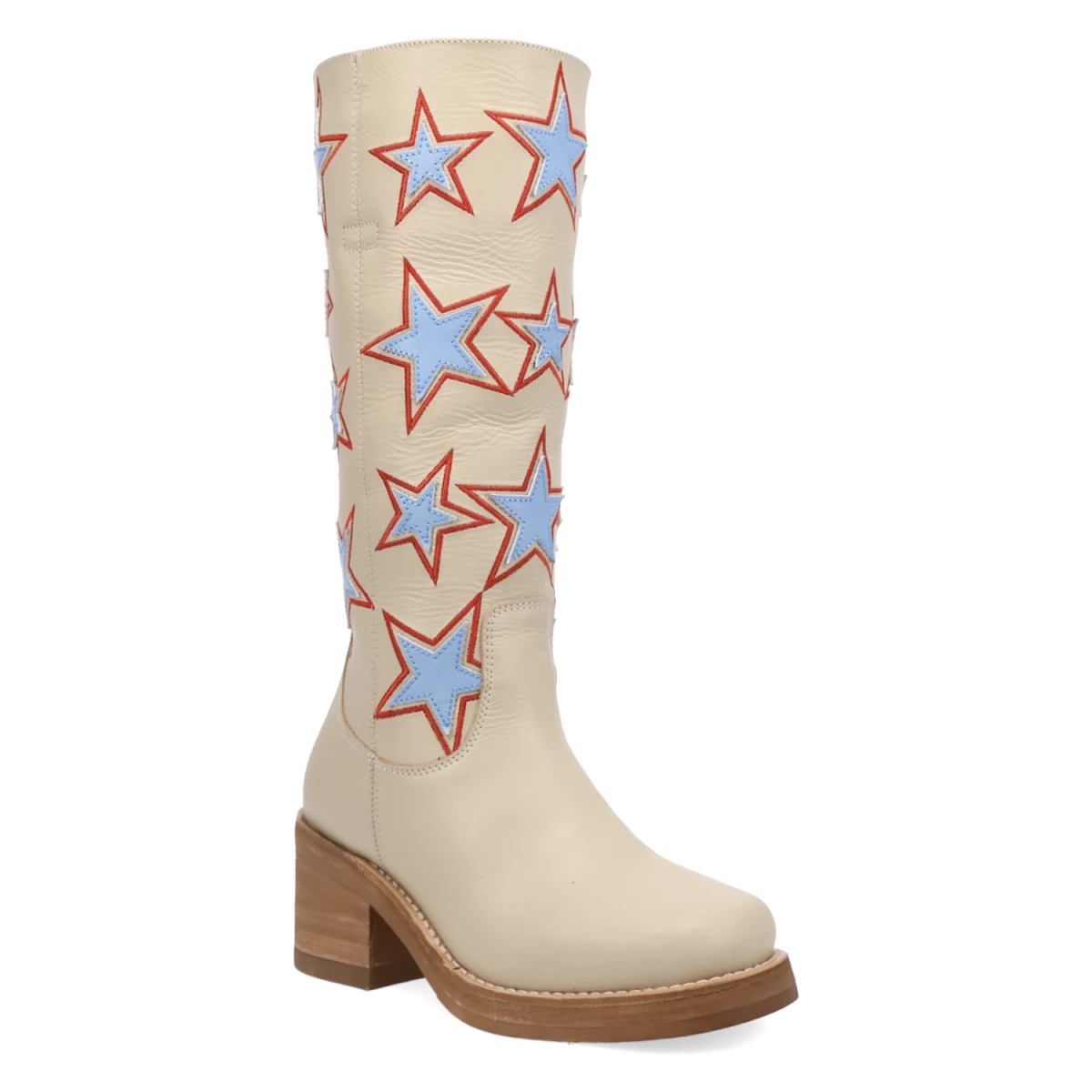 Botas American Dream de Piel Original Punta Redonda Para Dama Color Crema - Dingo - Dan Post Boots
