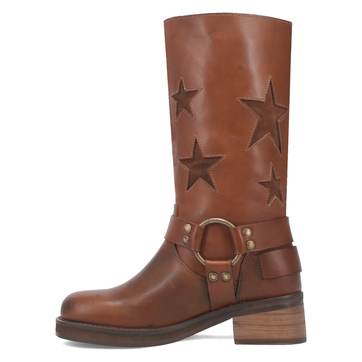 Botas Blacklist de Piel Original Punta Redonda Para Dama Color Cafe - Dingo - Dan Post Boots