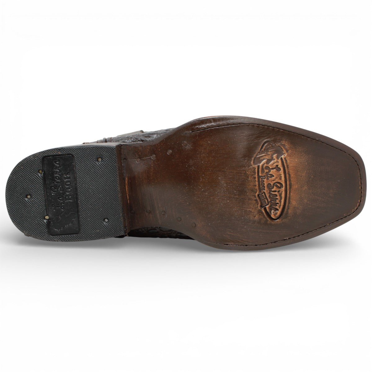 Botas Cafe de Piel Punta Dubai Grabado Caiman Belly - LC265Cafe - La Carreta