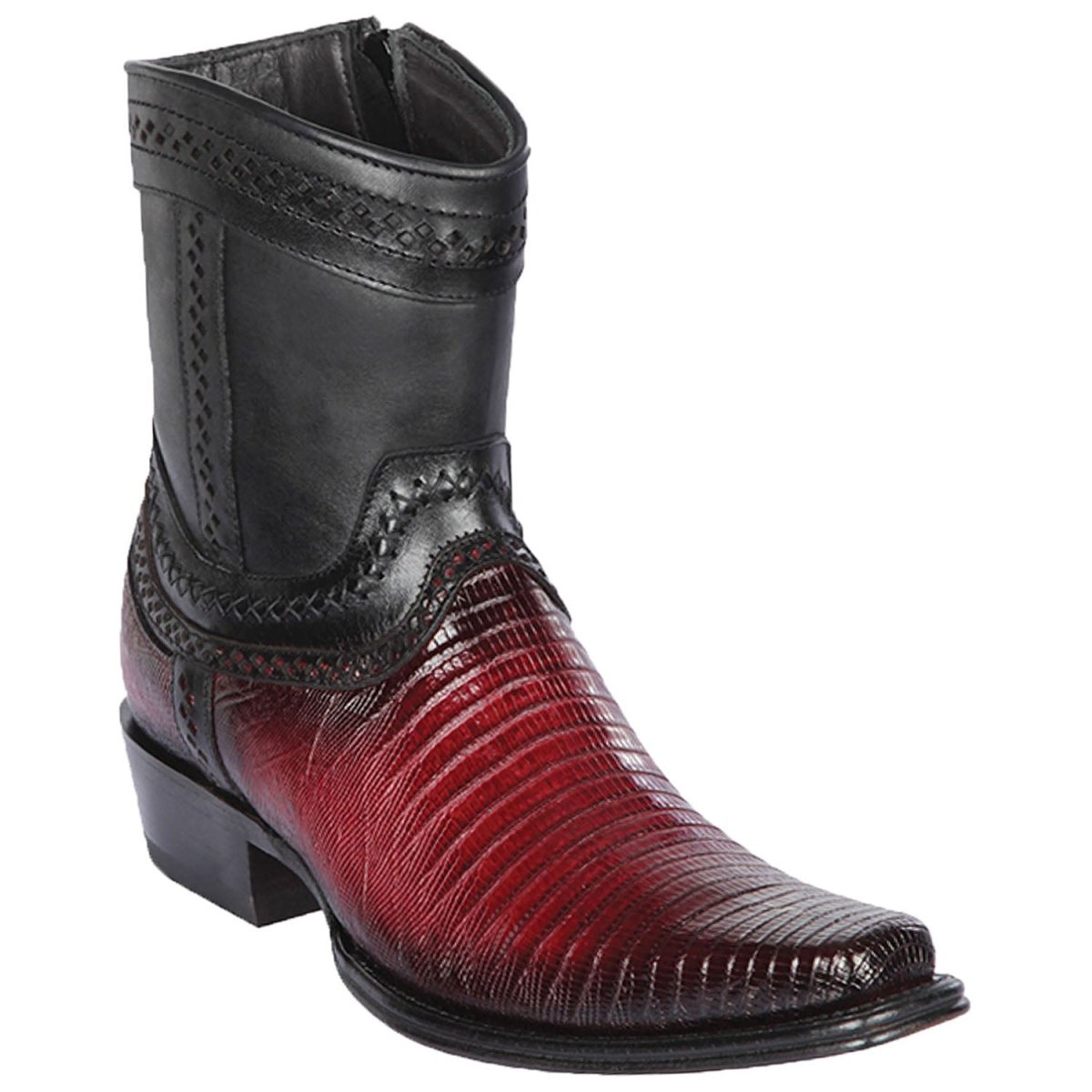 Botas de Armadillo Teju Original Acabado Graso Punta Oval Color Negro - Los Altos Boots main image 1