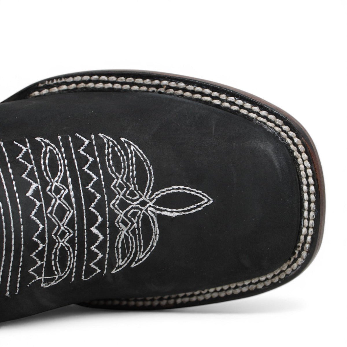 Botas Cuadrada Negro con Flores Rosas y Ringle - A&A Boots - A&A Boots