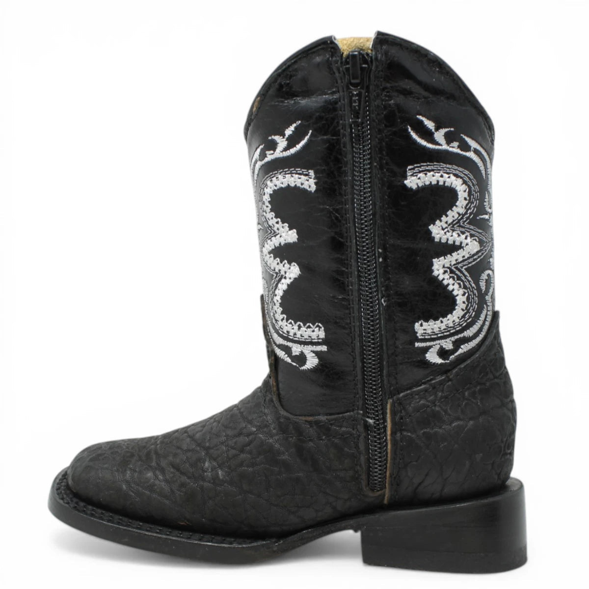 Botas Cuadrada Negro Cuello de Toro - Houston - A&A Boots
