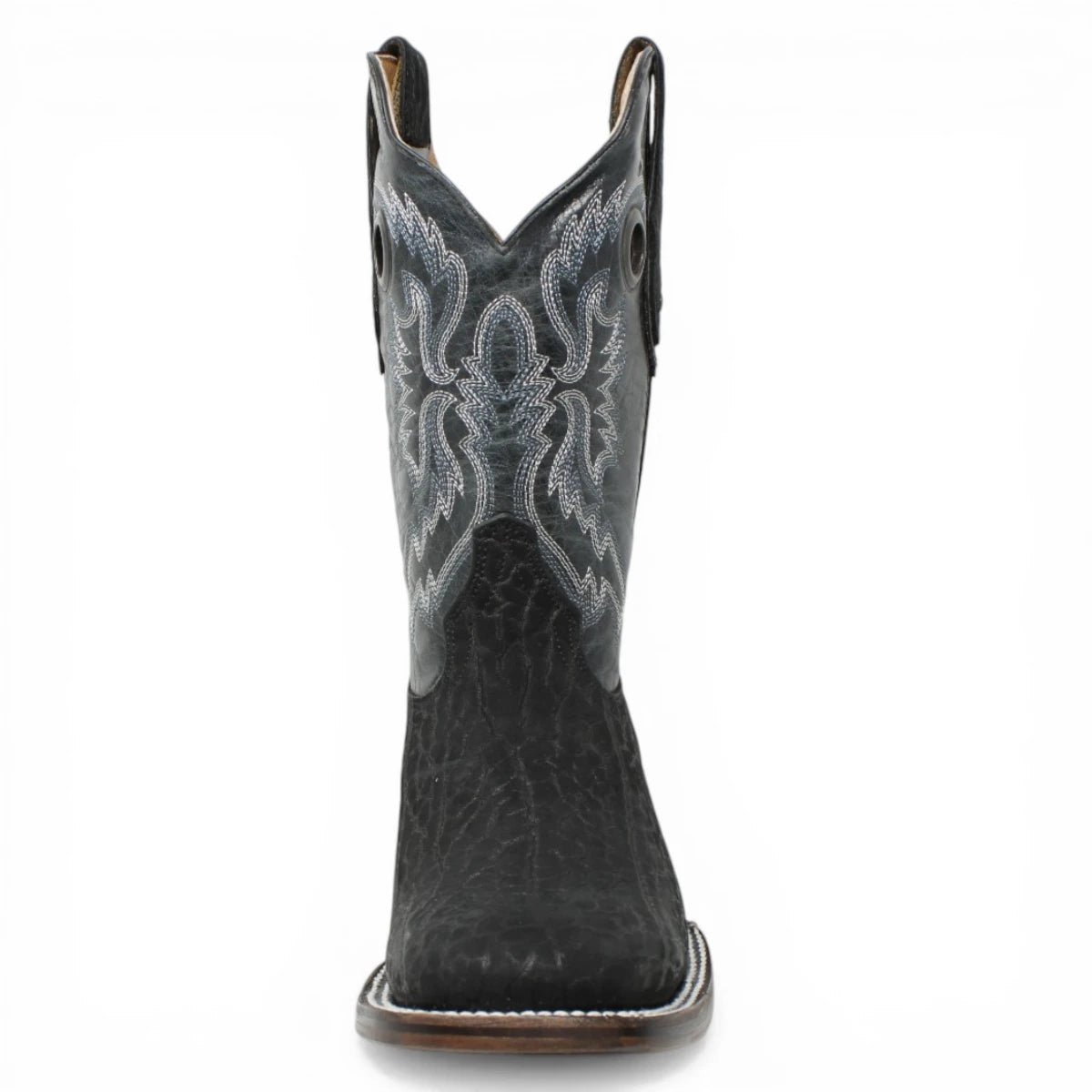 Botas Cuadrada Negro Cuello de Toro - Houston - A&A Boots