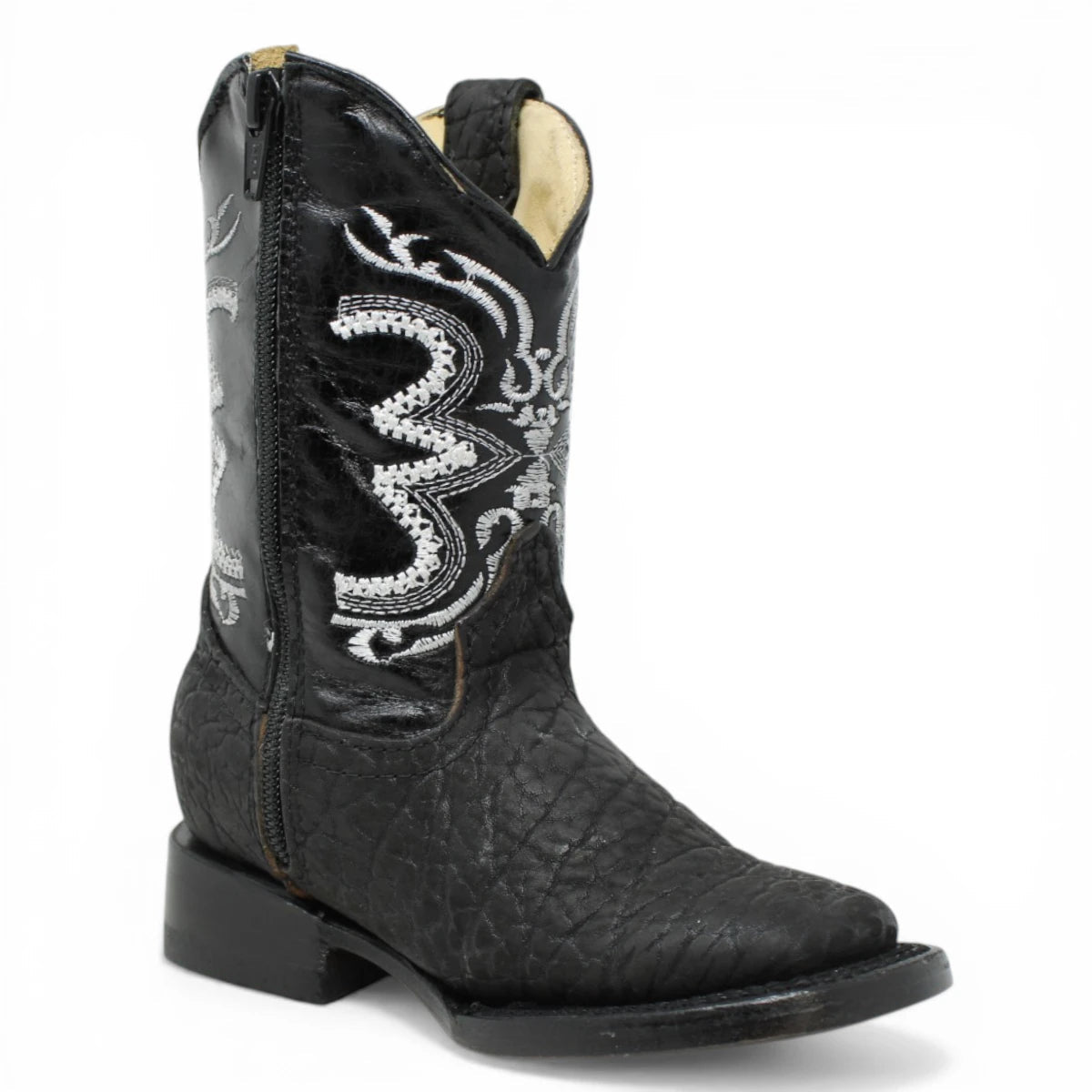 Botas Cuadrada Negro Cuello de Toro - Houston - A&A Boots