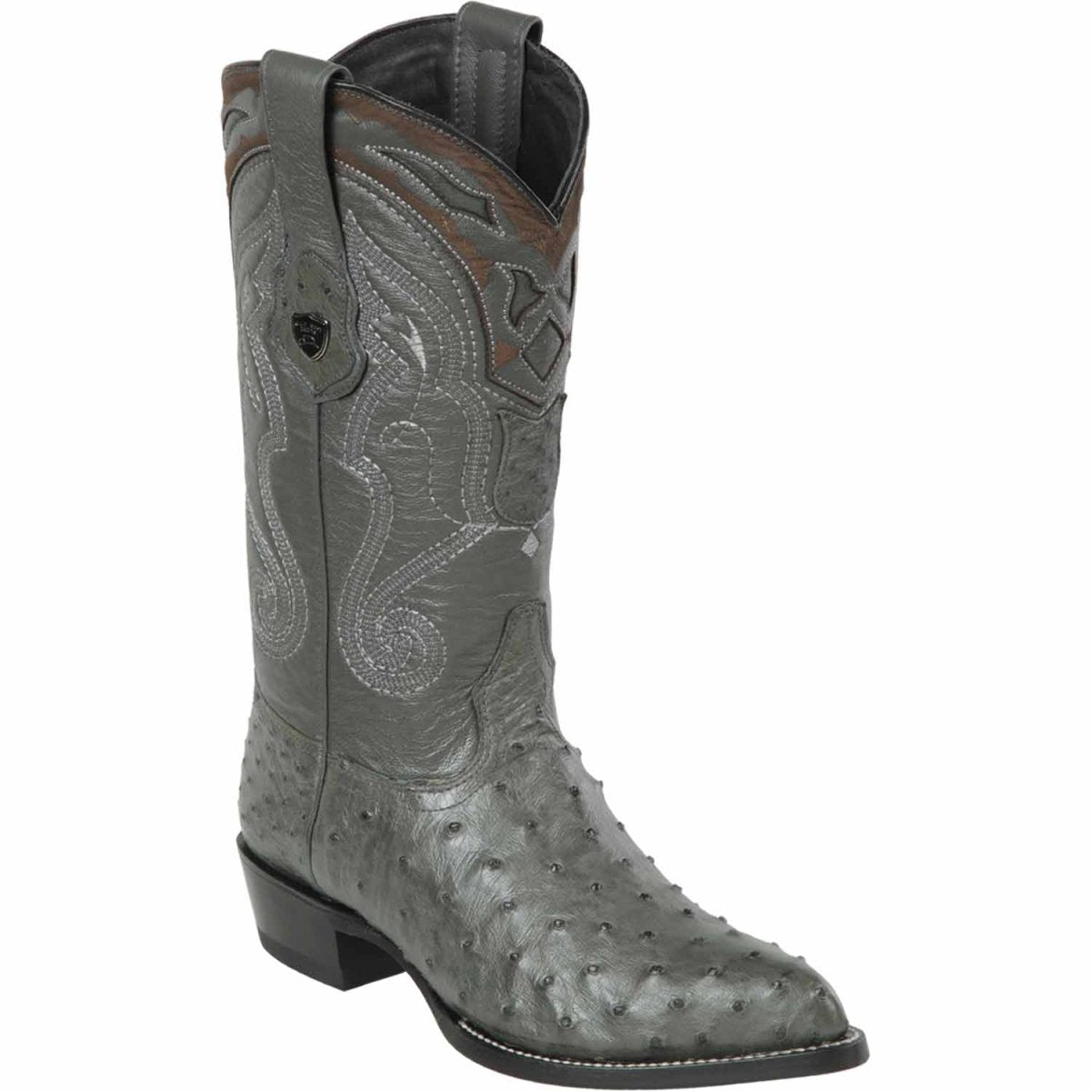Botas de Avestruz Original Horma Puntal Color Gris - Wild West Boots - Wild West Boots