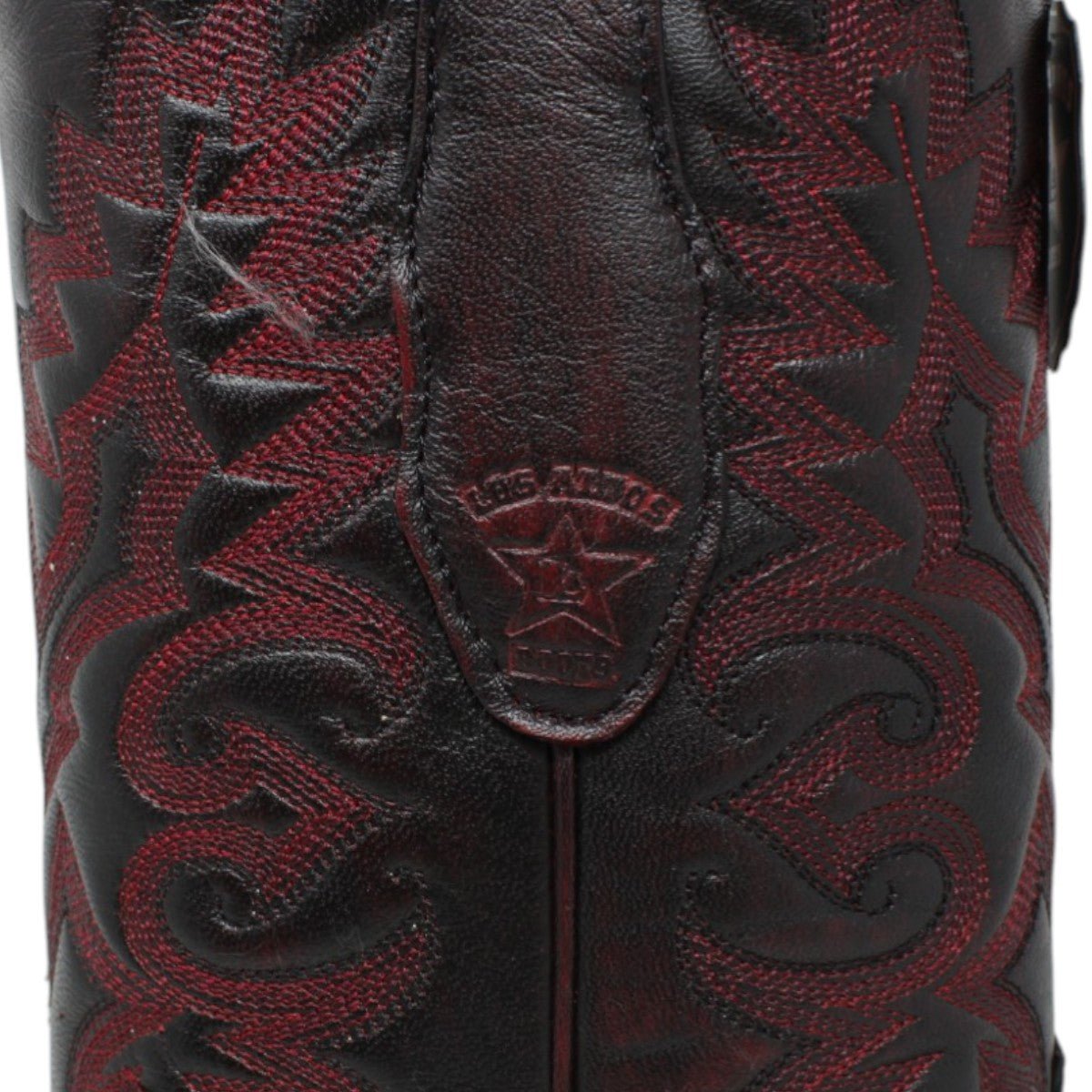 Botas de Caiman Cocodrilo Panza Original Punta 7 Cuadrada Color Negro Rojizo - Los Altos Boots - Los Altos Boots