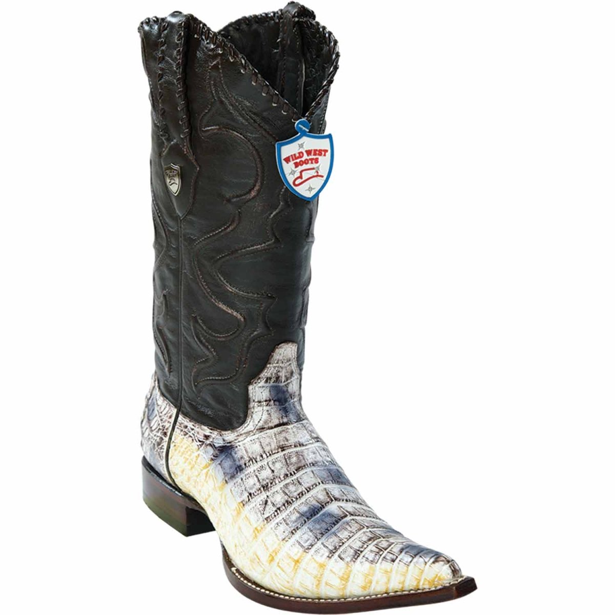 Cinto Vaquero de Cocodrilo Caiman Original Color Natural - Wild West Boots main image 0