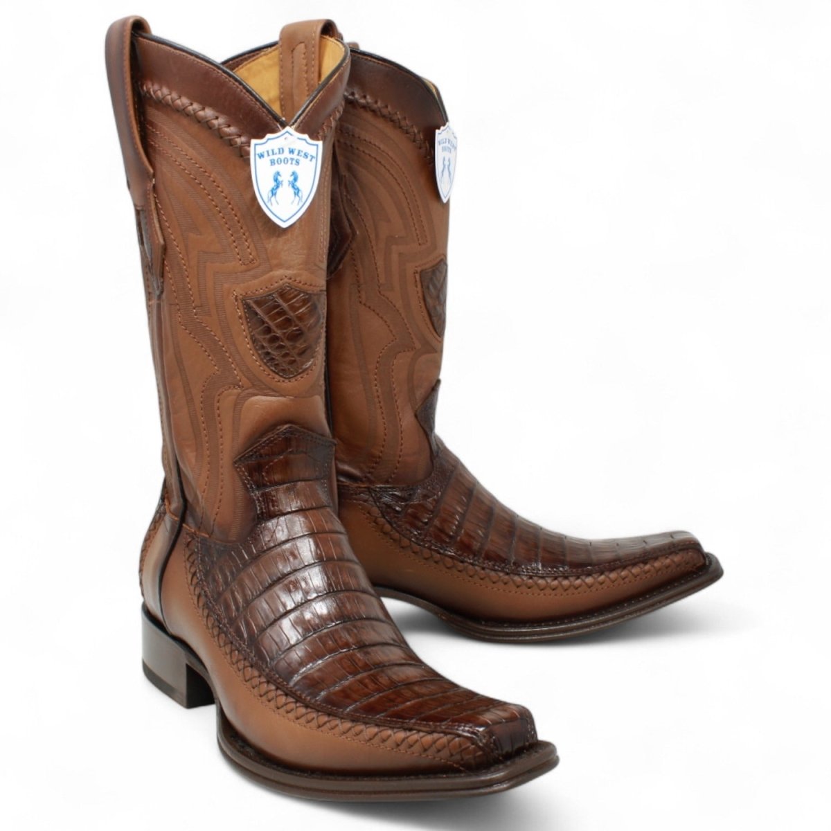 Botas de Cocodrilo Caiman con Venado Horma Europea WW - 277LFI8216 - Wild West Boots