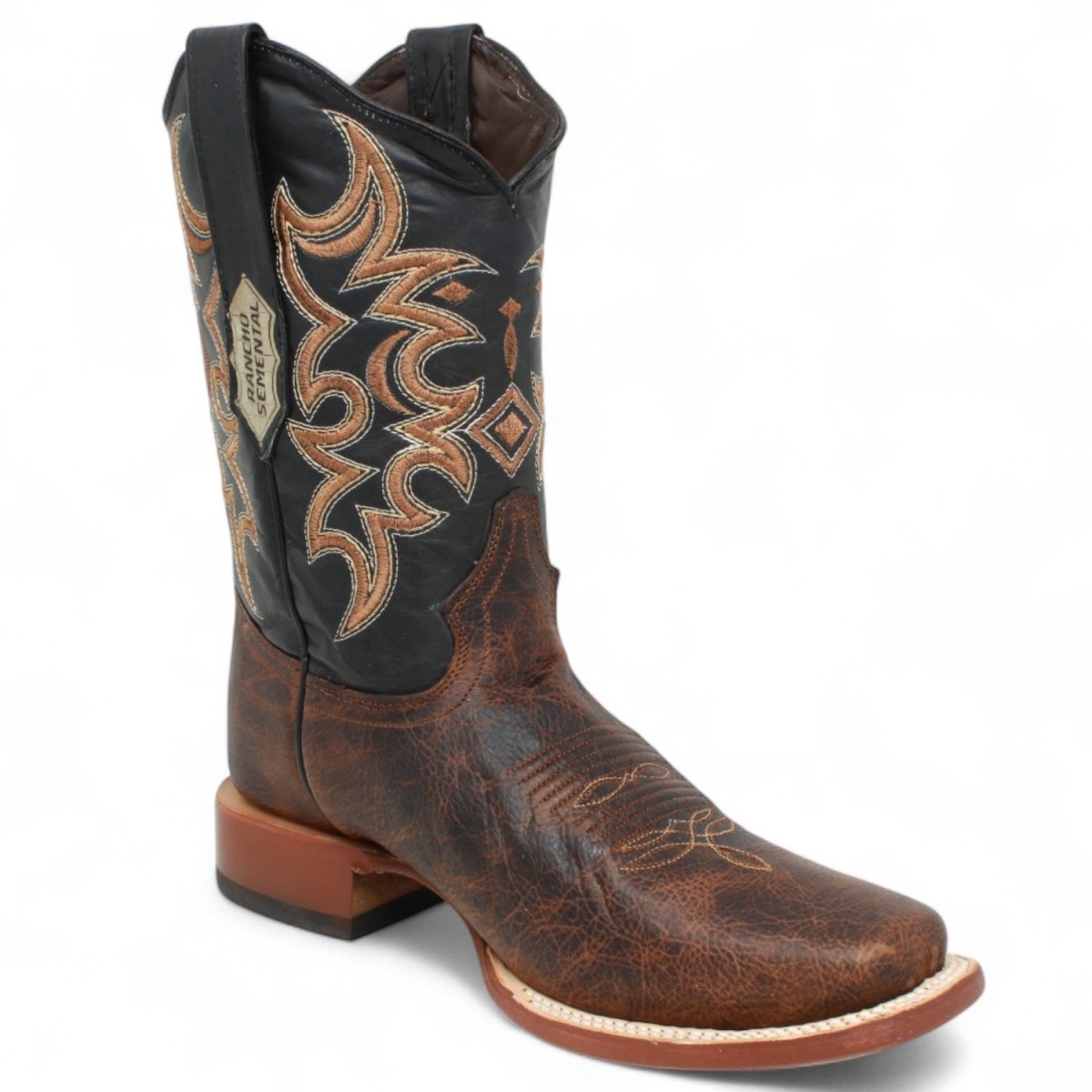 Botas de hombre Horma Cuadrada Piel Origianl Cafe - Rancho Semental - Tanner Mark Boots