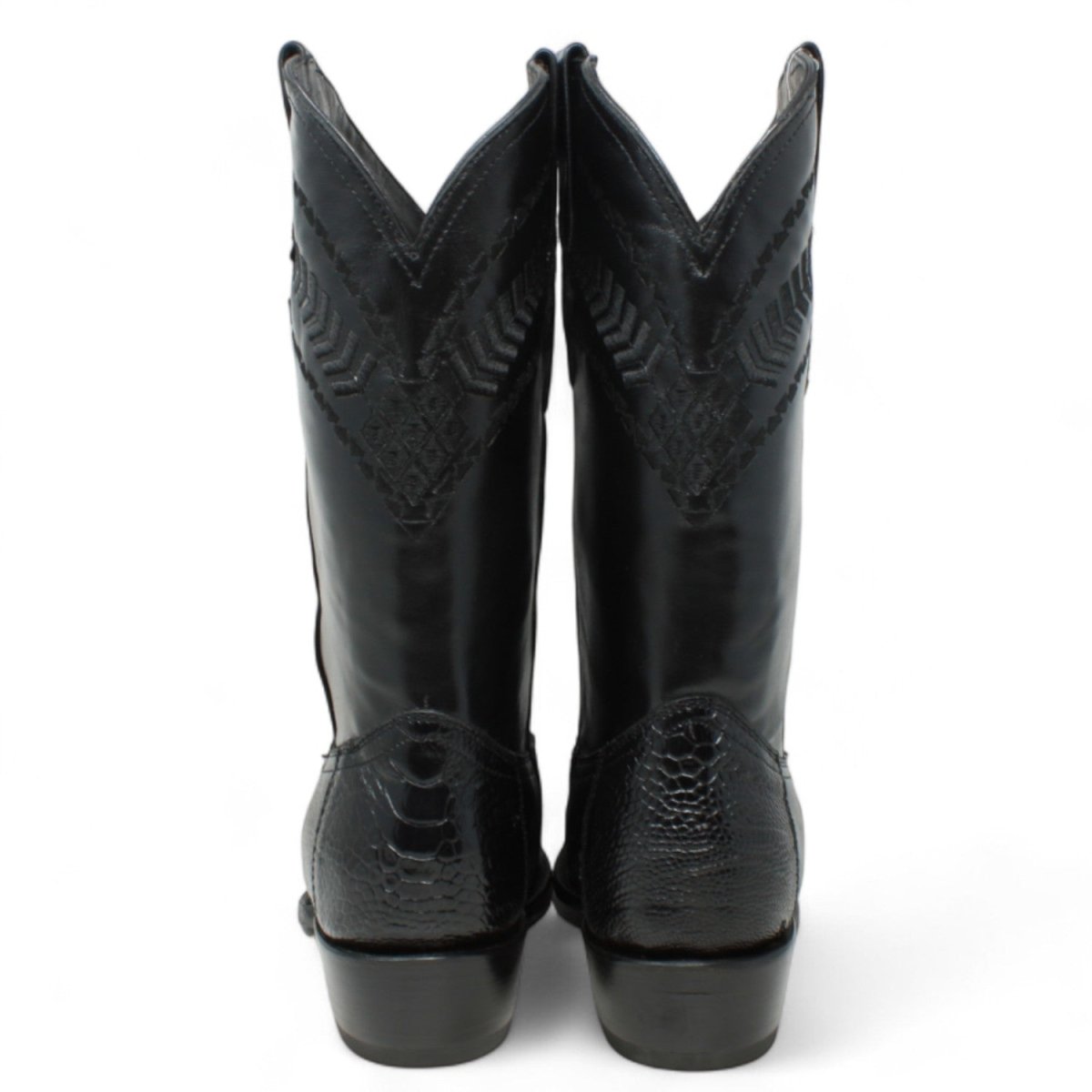 Botas de Pata de Avestruz Original Horma Puntal WD - 212 - White Diamonds Boots